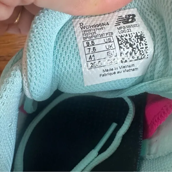 New Balance Fuelcell 996 Hardcourt Tennis Shoes White Pink Glo Glacier Wms 9.5