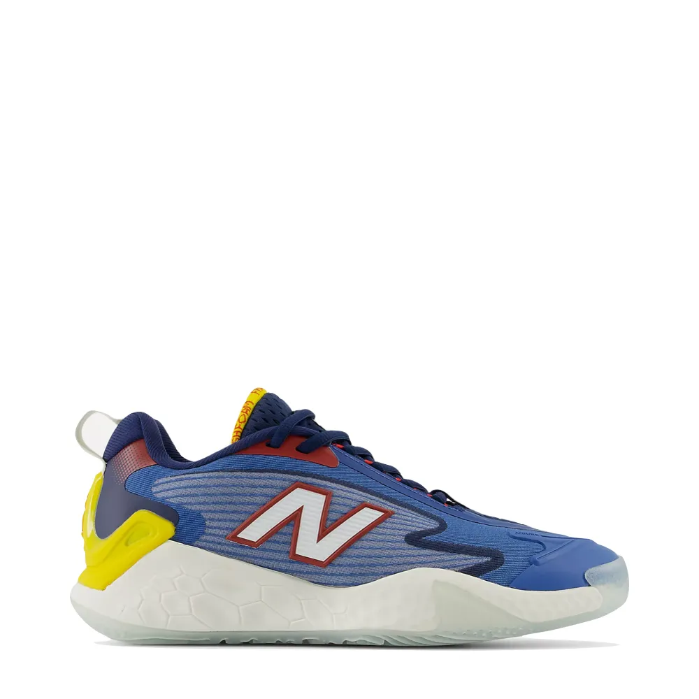 New Balance Women's Fresh Foam X CT-Rally Court Sneaker in Nb Navy with True Red and Ginger Lemon