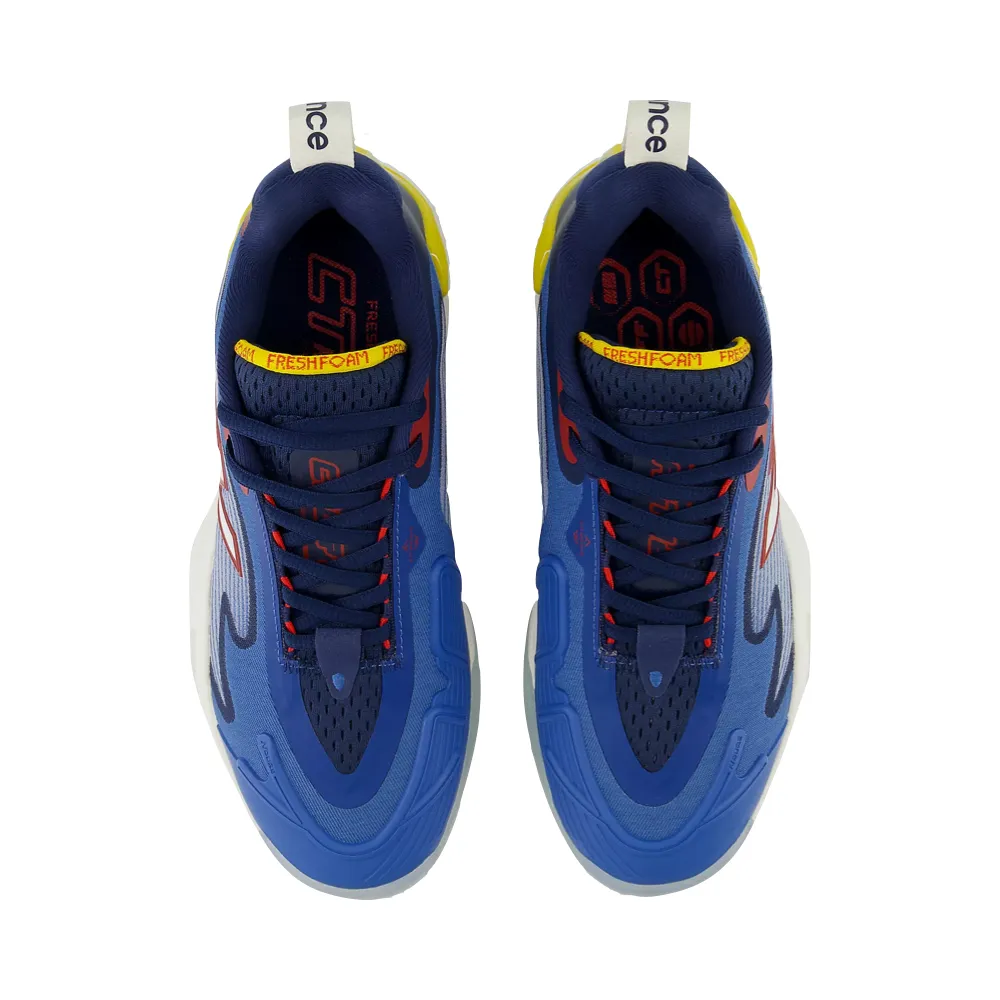 New Balance Women's Fresh Foam X CT-Rally Court Sneaker in Nb Navy with True Red and Ginger Lemon