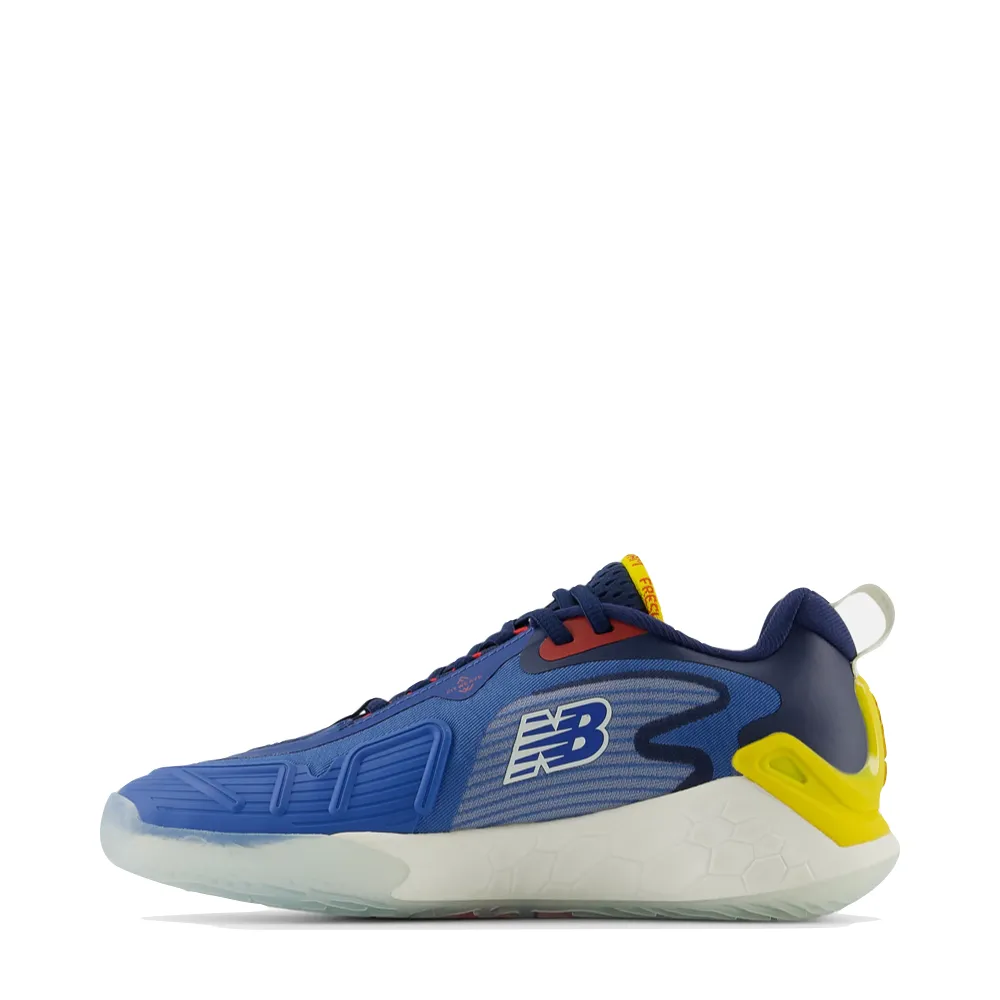 New Balance Women's Fresh Foam X CT-Rally Court Sneaker in Nb Navy with True Red and Ginger Lemon