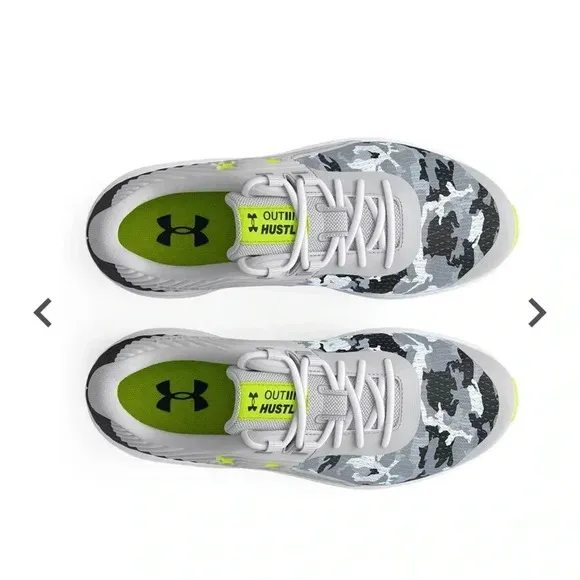 New boys Under Armour Kid's Grade School Outhustle Shoes camo Size 3Retail $75