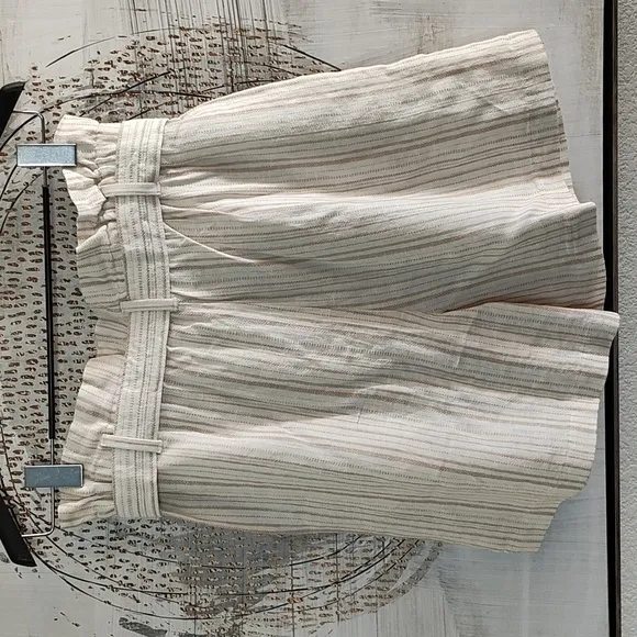New BR Linen Blend Paperbag Shorts