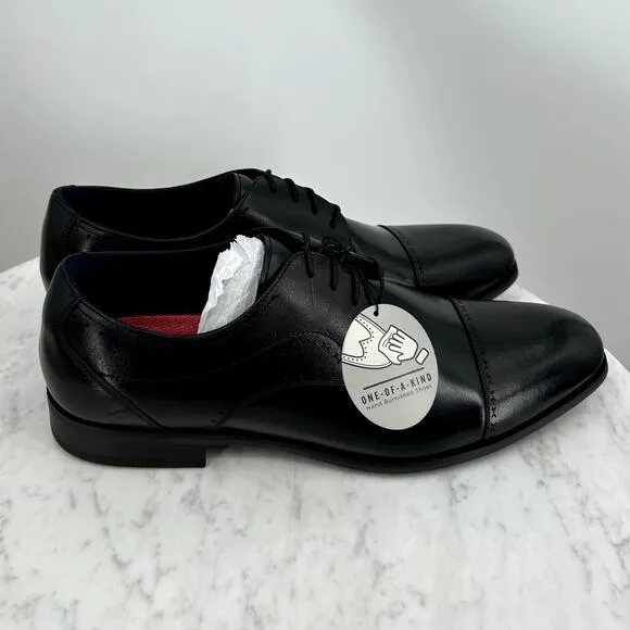 NEW Stacy Adams Bryant Cap Toe Oxford Dressy Work Black Leather Shoes Men's 13