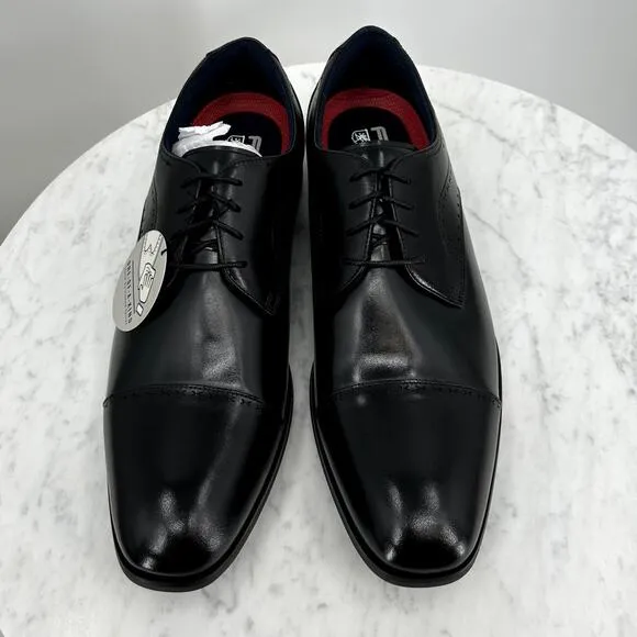 NEW Stacy Adams Bryant Cap Toe Oxford Dressy Work Black Leather Shoes Men's 13