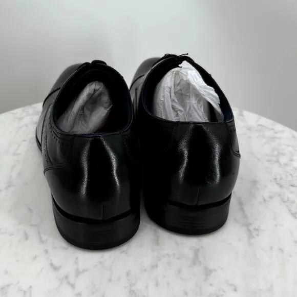 NEW Stacy Adams Bryant Cap Toe Oxford Dressy Work Black Leather Shoes Men's 13
