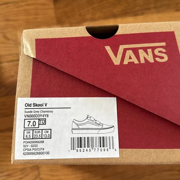 NIB Vans Old Skool V Toddler Shoes