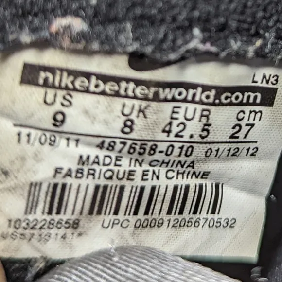 Nike Air Diamond Turf II 2 Cool Grey 487658 010 Deion Sanders Men’s Size 9