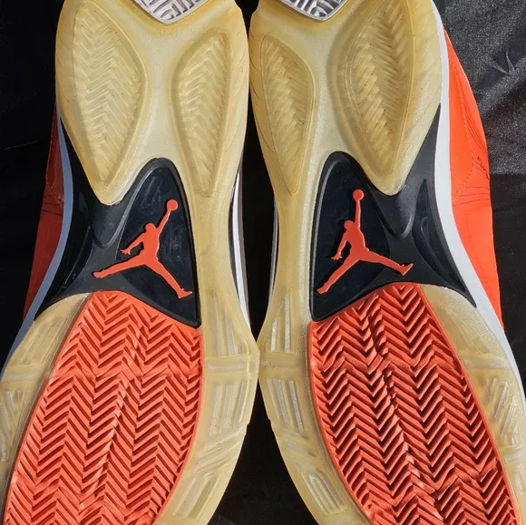 Nike Air Jordan 524959-801 Aero Flight Team Orange/Black-White Shoes Men's 10.5