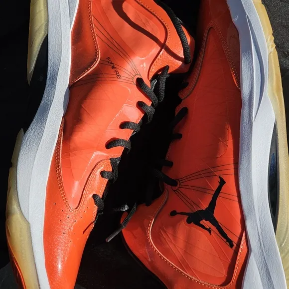 Nike Air Jordan 524959-801 Aero Flight Team Orange/Black-White Shoes Men's 10.5
