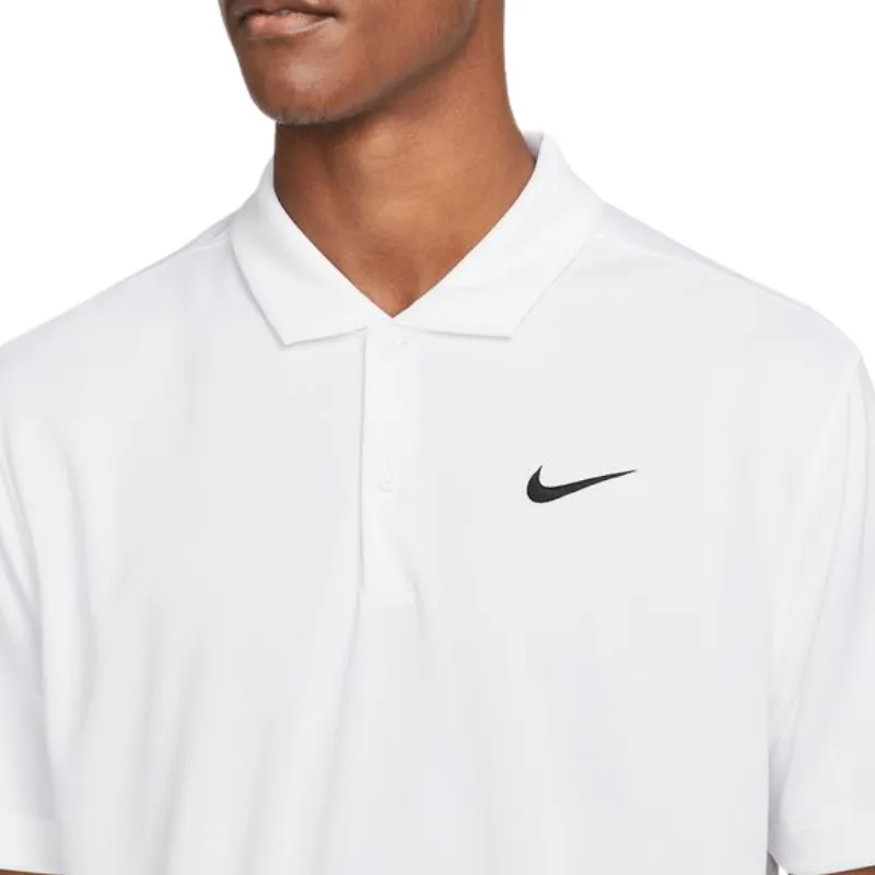 Nike Court Dri-FIT Mens Tennis Polo - White/Black