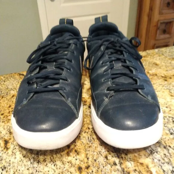 Nike Golf Course Classic Shoes Blue Leather Water Resistant 905232-400 Sz US 12