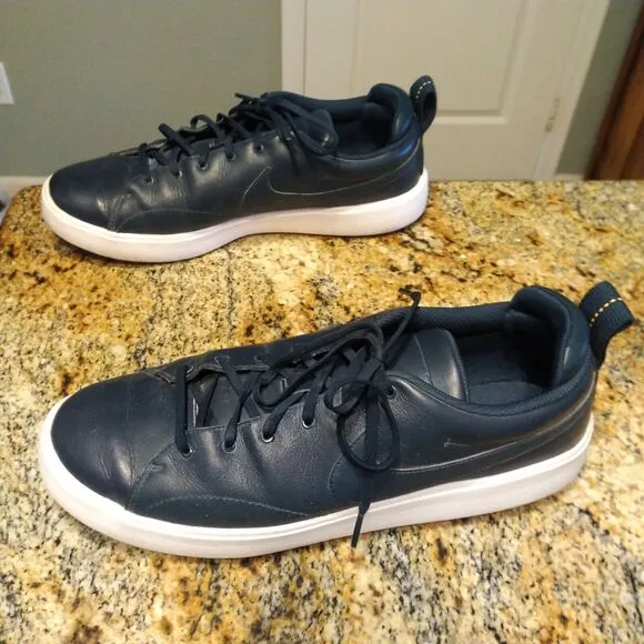 Nike Golf Course Classic Shoes Blue Leather Water Resistant 905232-400 Sz US 12