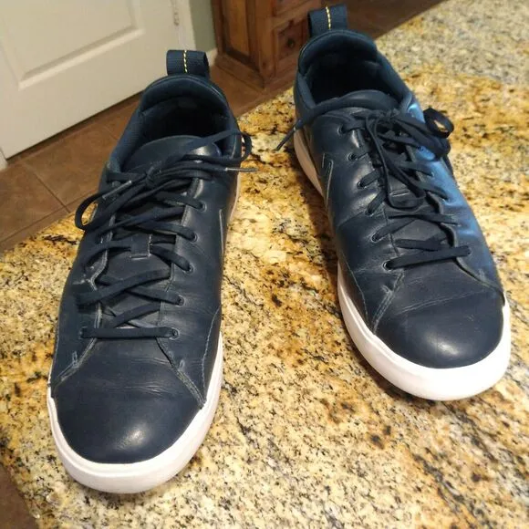 Nike Golf Course Classic Shoes Blue Leather Water Resistant 905232-400 Sz US 12