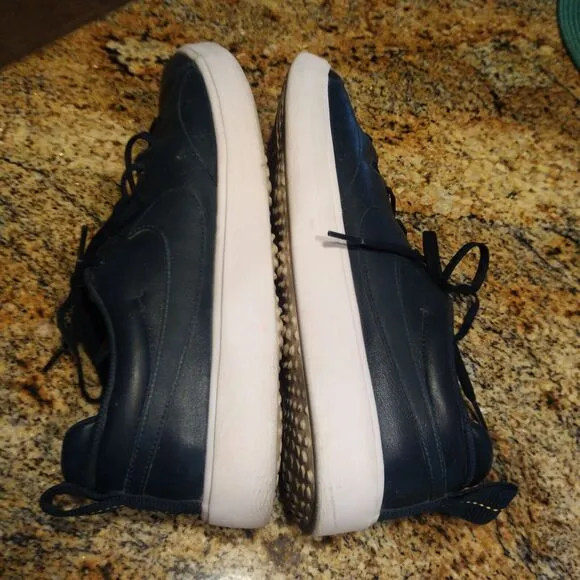 Nike Golf Course Classic Shoes Blue Leather Water Resistant 905232-400 Sz US 12