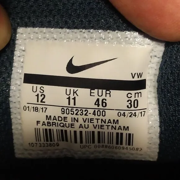 Nike Golf Course Classic Shoes Blue Leather Water Resistant 905232-400 Sz US 12