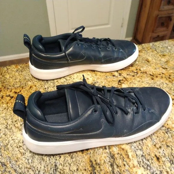 Nike Golf Course Classic Shoes Blue Leather Water Resistant 905232-400 Sz US 12