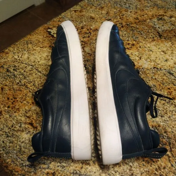 Nike Golf Course Classic Shoes Blue Leather Water Resistant 905232-400 Sz US 12