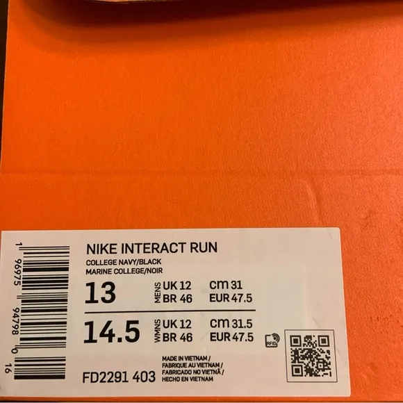 Nike Interact Run Running Shoes Men's Size‎ 13 College Navy/Black FD2291-403