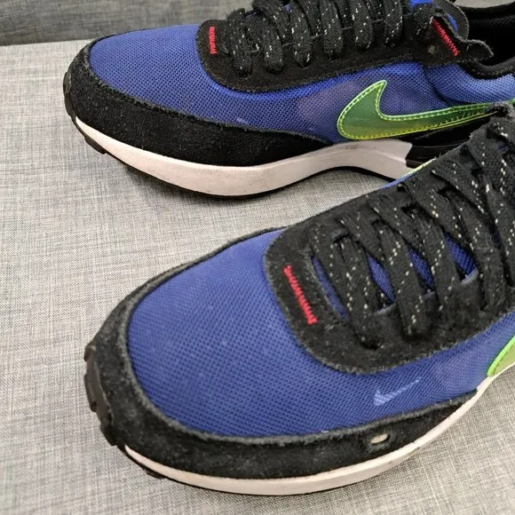 NIKE WAFFLE ONE (GS) SHOES BLACK/BLUE YOUTH SIZE 6Y DV2235-400