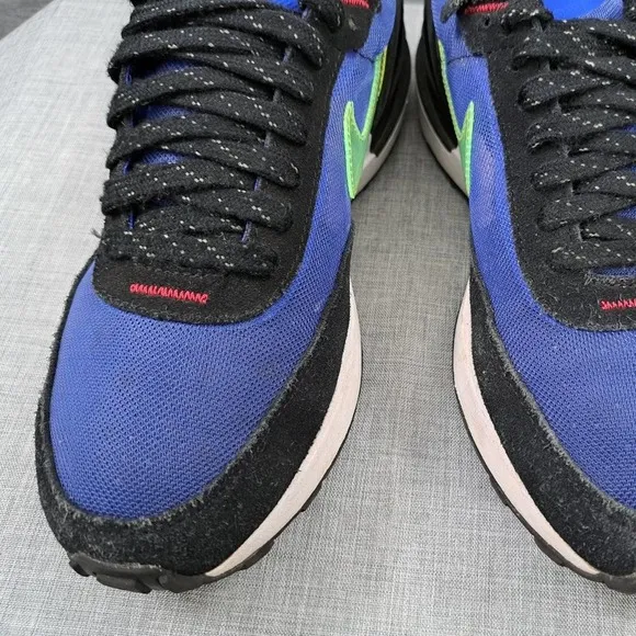 NIKE WAFFLE ONE (GS) SHOES BLACK/BLUE YOUTH SIZE 6Y DV2235-400