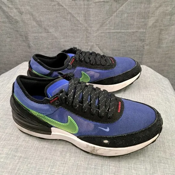 NIKE WAFFLE ONE (GS) SHOES BLACK/BLUE YOUTH SIZE 6Y DV2235-400