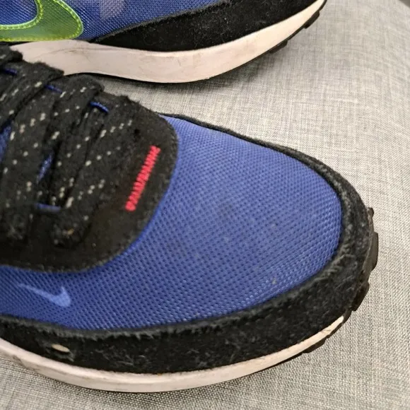 NIKE WAFFLE ONE (GS) SHOES BLACK/BLUE YOUTH SIZE 6Y DV2235-400