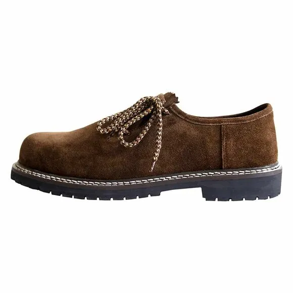 Oktoberfest Men Shoes Dark Brown German Costume Bavarian Shoes NEW