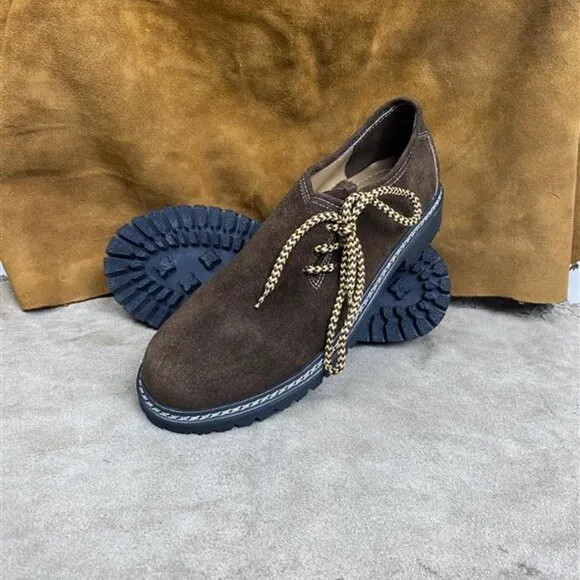 Oktoberfest Men Shoes Dark Brown German Costume Bavarian Shoes NEW