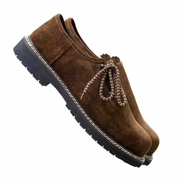 Oktoberfest Men Shoes Dark Brown German Costume Bavarian Shoes NEW