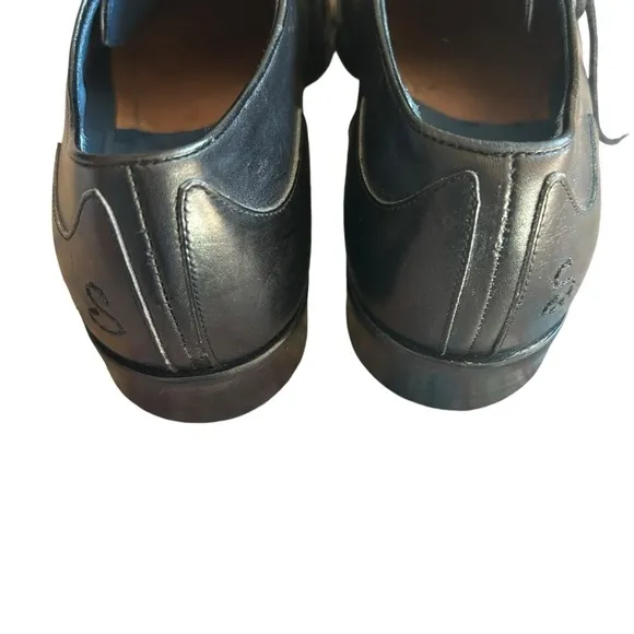 Oliver Sweeney men’s roller black leather dress shoes size 10.5 oxfords rare cut