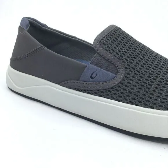 Olukai Lae'ahi Shoes Men's sz 7 Slip-on Loafer Grey Mesh Casual Convertible