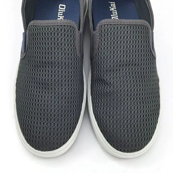 Olukai Lae'ahi Shoes Men's sz 7 Slip-on Loafer Grey Mesh Casual Convertible