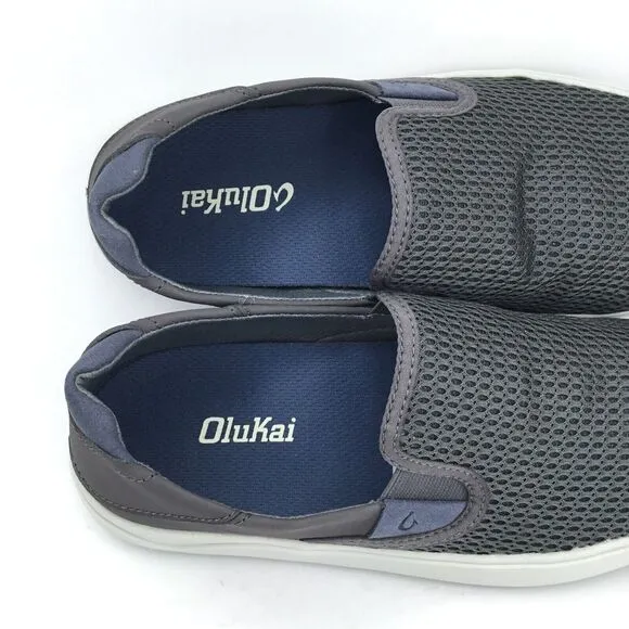 Olukai Lae'ahi Shoes Men's sz 7 Slip-on Loafer Grey Mesh Casual Convertible