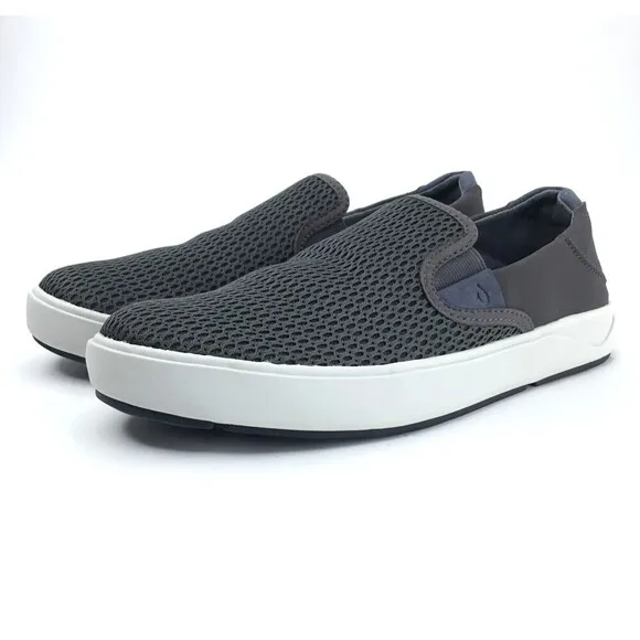 Olukai Lae'ahi Shoes Men's sz 7 Slip-on Loafer Grey Mesh Casual Convertible
