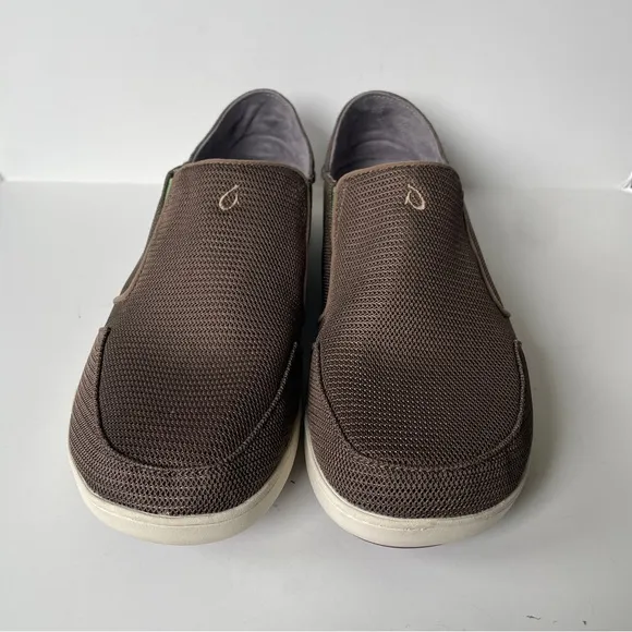 OluKai Men’s Nohea Mesh Slip-On Size 12 Brown Shoe Sandal Rubber Breathable
