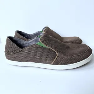 OluKai Men’s Nohea Mesh Slip-On Size 12 Brown Shoe Sandal Rubber Breathable