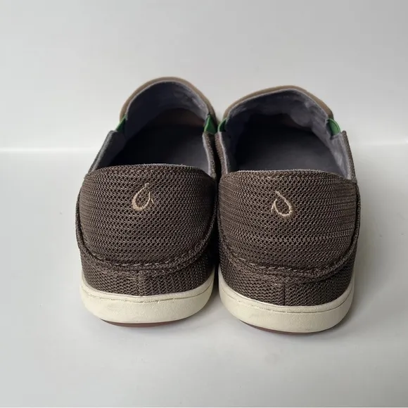 OluKai Men’s Nohea Mesh Slip-On Size 12 Brown Shoe Sandal Rubber Breathable