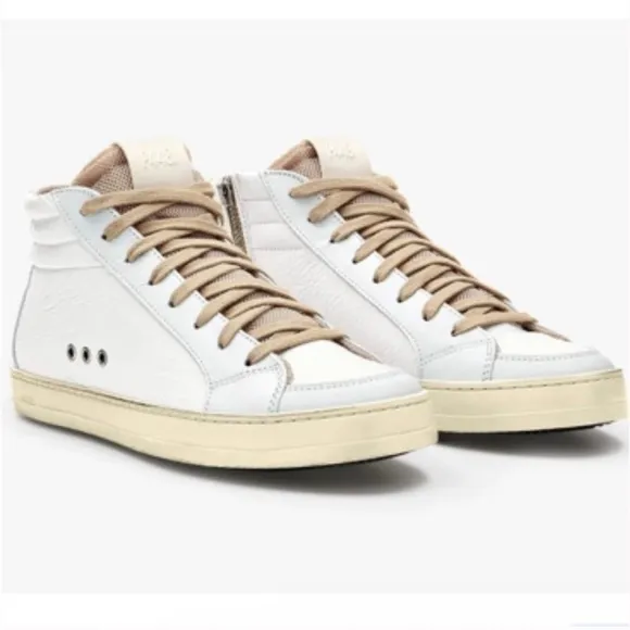 P448 Skate Medusa White Leather High Top Sneakers New in Box