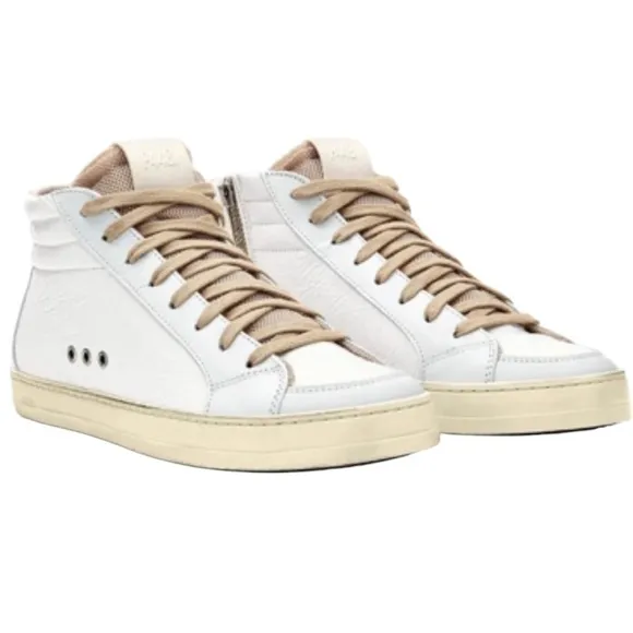 P448 Skate Medusa White Leather High Top Sneakers New in Box