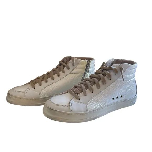 P448 Skate Medusa White Leather High Top Sneakers New in Box
