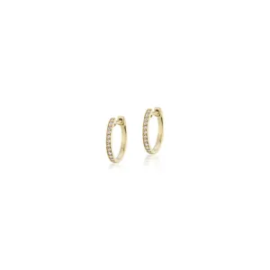 Petite Hoops in White Diamond