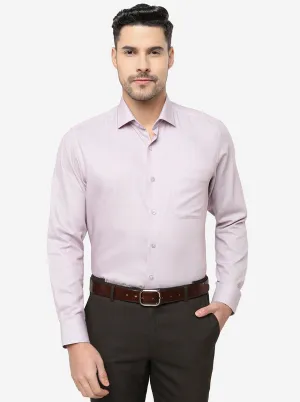 Pink Solid Slim Fit Formal Shirt | Metal