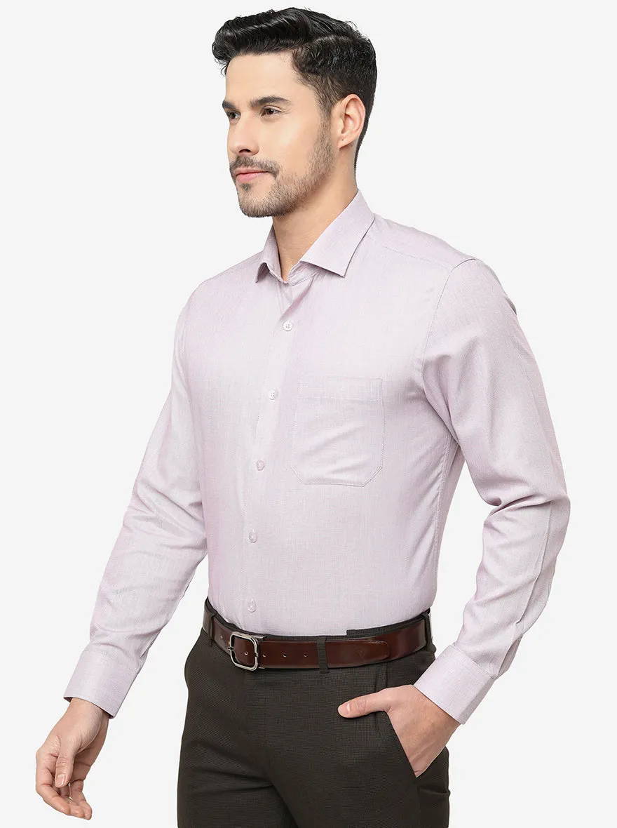 Pink Solid Slim Fit Formal Shirt | Metal