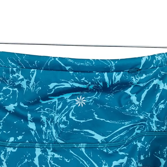 PLUS Athleta NEW Ace Printed Teal Tennis Skort with Built In Under Short Size 3X