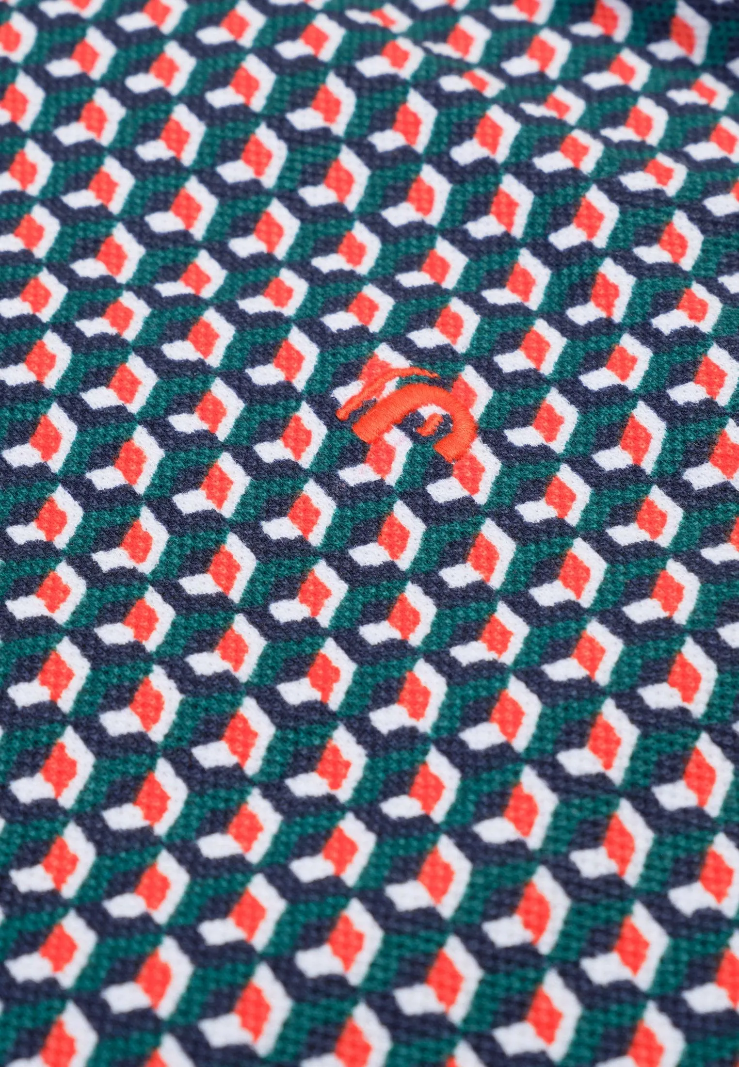 Polo homme motif géométrique
