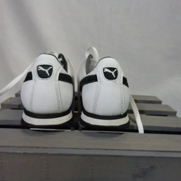 Puma Size 7.5 Men 9 Women White w/ Black Detail Old School Tennis Shoes
