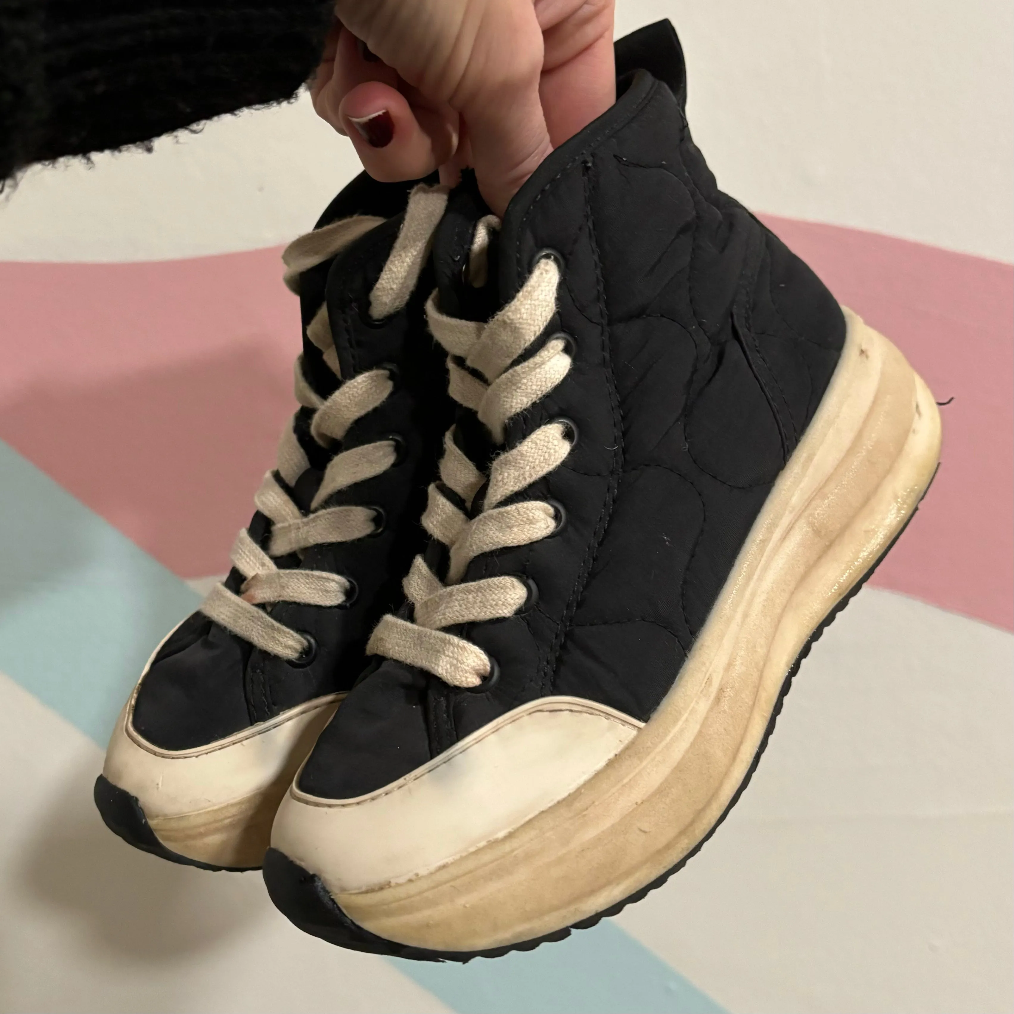 Quilted Side-zip Hightops, 12.5C // Zara