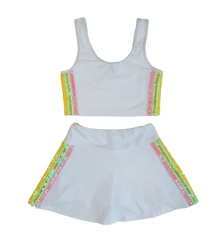 Rainbow Sherbert Sequin Tennis Set