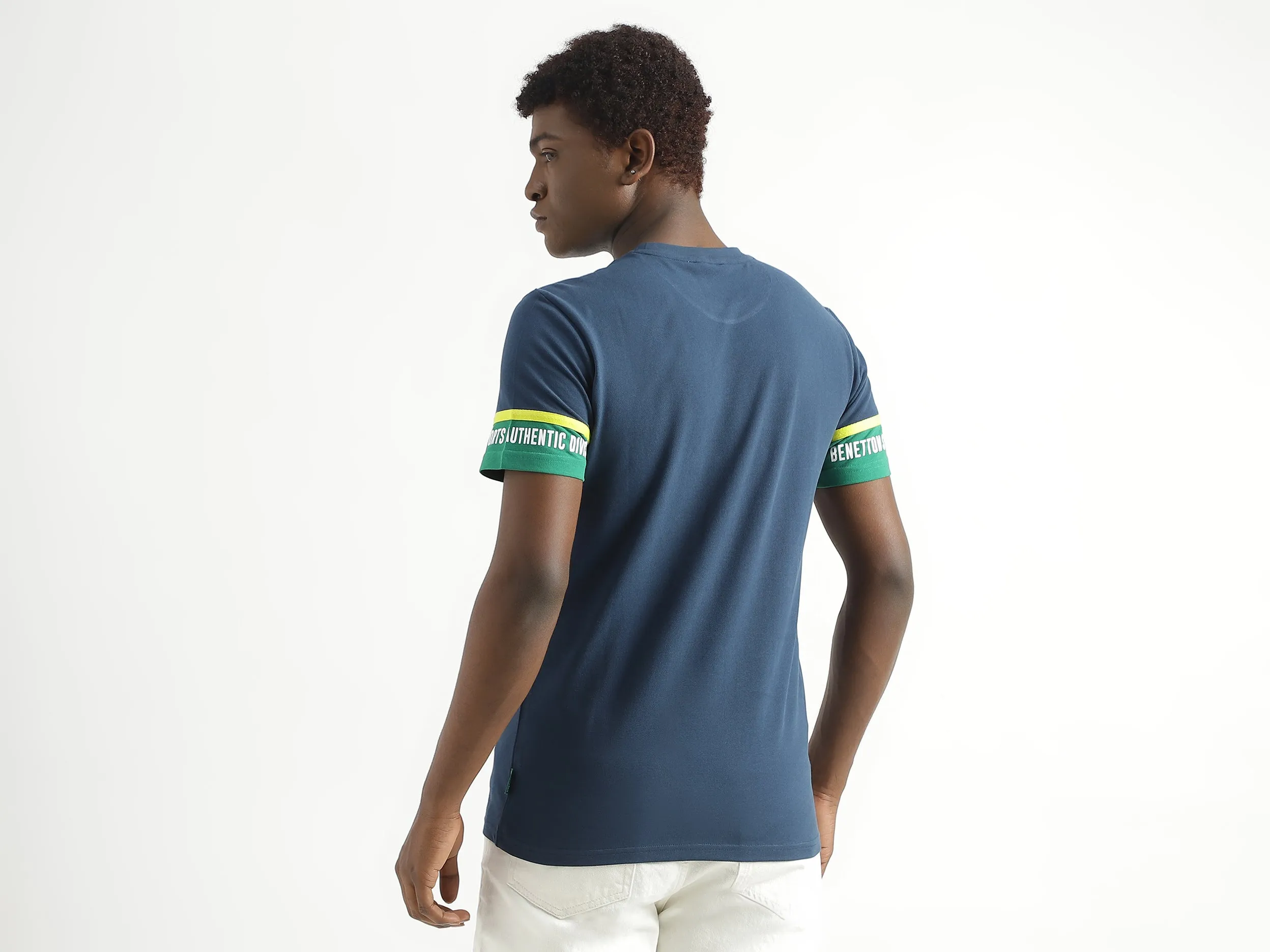 Regular-Fit Round Neck Solid T-Shirt