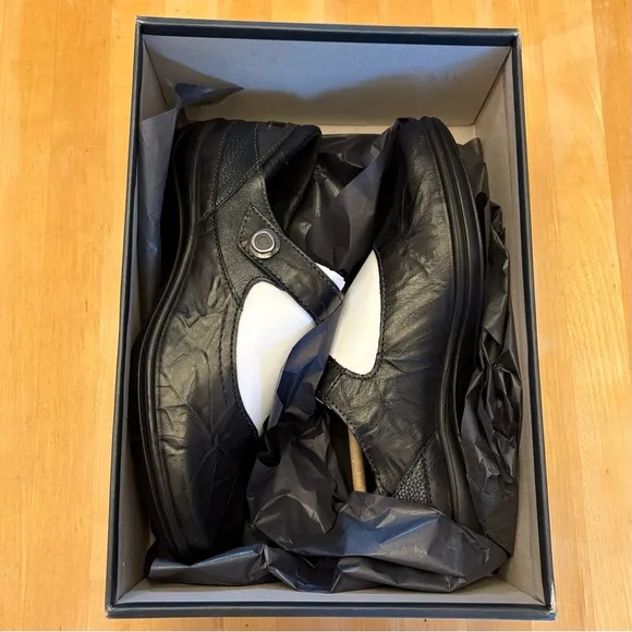 Romika Leather Black Mary Jane Cassie size EU 41 US 10 NEW by Josef Seibel